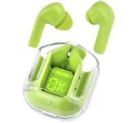 NK Auricolari Bluetooth TWS - Display LED, custodia in silicone, fino a 15 ore di utilizzo + cordino, colore verde