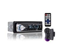 NK Autoradio auto con RDS - 1 DIN - 4 x 40 W - Bluetooth 5.0, funzione AUX, lettore MP3 e x2 USB, FM Audio Stereo, Vivavoce, telecomando per telecomando, schermo LCD, iOS e Android (eMark)