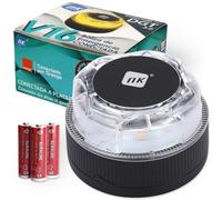 NK Faro di emergenza V16 con geolocalizzazione e connessione DGT 3.0 - Uso obbligatorio da gennaio 2026, segnale LED omologato per auto, portata 1 km, impermeabile, dati inclusi fino al 2038