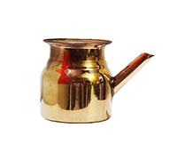 NK GLOBAL Indian Neti Lota Pooja Samagri Copper Kalash Jala Neti Pot Brocca in Rame per la Decorazione del Tempio Hindu Pooja Items 1 Pc