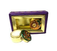 NK GLOBAL Profumi solidi naturali Long Lasting Itra Perfume Vegan Alcohol Free Rose Fragrance Set regalo per donna, Attar, profumo di fiori, profumo di rosa essence Solid Travel Set di 2 pezzi