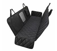 NK KIT Coprisedile Auto per Cani con Ganci Cintura e Divisorio - Protezione per Sedili Auto per Animali Domestici, Impermeabile, Antiscivolo, Finestra in Rete, Protezione Completa, Colore Nero