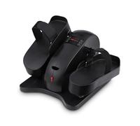 NK Mini Ellittica Elettrica con Telecomando, Pedalatore Silenzioso per Casa o Ufficio, 12 Livelli, Display LCD, Allenamento Passivo, Compatto, Nero