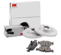 NK Set Freni Dischi Pieno Posteriore + Pastiglie per Volvo V60 V70 III