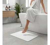 NK Tappetino Bagno Diatomite 60 x 40 cm - Tappeto Effetto Pietra Super Assorbente, Asciugatura Rapida e Antiscivolo per Doccia, Stone Bath Mat
