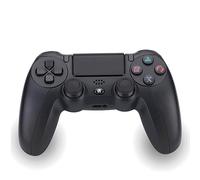 NK Wireless Controller PS4 / PS3 / PC/Mobile - Controller wireless con Vibrazione, Rilevamento a 6 assi, luce LED, pannello tattile, jack per cuffie, cavo di ricarica incluso - Nero