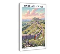 NKALFGH Hadrian's Wall UK - Poster su tela, decorazione per camera da letto, decorazione paesaggistica, idea regalo, 60 x 90 cm