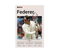 NKALFGH Poster su tela con Roger Federer, decorazione per camera da letto, paesaggio decorativo, idea regalo, 20 x 30 cm