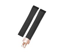 NKCVEZBW Cinturino for Orologio in Gomma siliconica Morbida ed Elastica Compatibile con Il Cinturino for Orologio Patek Philippe 5167R Grenade Aquanaut Series 21MM(Black-Rose-Z18)