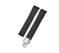 NKCVEZBW Cinturino for Orologio in Gomma siliconica Morbida ed Elastica Compatibile con Il Cinturino for Orologio Patek Philippe 5167R Grenade Aquanaut Series 21MM(Black-Steel-Z18)