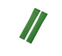 NKCVEZBW Cinturino for Orologio in Gomma siliconica Morbida ed Elastica Compatibile con Il Cinturino for Orologio Patek Philippe 5167R Grenade Aquanaut Series 21MM(L-Green-No Buckle)