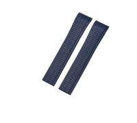 NKCVEZBW Cinturino for Orologio in Gomma siliconica Morbida ed Elastica Compatibile con Il Cinturino for Orologio Patek Philippe 5167R Grenade Aquanaut Series 21MM(Blue-No Buckle)