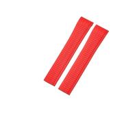 NKCVEZBW Cinturino for Orologio in Gomma siliconica Morbida ed Elastica Compatibile con Il Cinturino for Orologio Patek Philippe 5167R Grenade Aquanaut Series 21MM(Red-No Buckle)