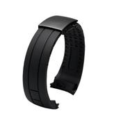 NKCVEZBW Cinturino in Gomma siliconica con estremità Curva Compatibile con Mido M005 Series M005.614/430 Helmsman Tissot T035 Citizen Sky Eagle Strap 22mm 23mm(Black-Black,23mm)