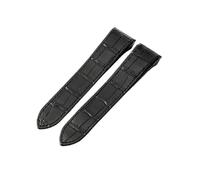NKCVEZBW Compatibile con Cartier Santos Sandoz Series 24,5, 23 e 20 mm, Cinturino Impermeabile in Acciaio Massiccio con Fibbia deployante, in Pelle Bovina Nera e Marrone.(Black-No Buckle,24.5mm)