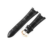 NKCVEZBW Compatibile con Cinturini Patek Philippe con Cinturino in Pelle di Mucca Nautilus Serie 5712G 5711 tacca 13 Cinturino da 25 mm(Black-RS-K20)