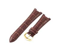 NKCVEZBW Compatibile con Cinturini Patek Philippe con Cinturino in Pelle di Mucca Nautilus Serie 5712G 5711 tacca 13 Cinturino da 25 mm(Brown-GD-K20)