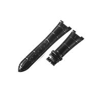 NKCVEZBW Compatibile con Cinturini Patek Philippe con Cinturino in Pelle di Mucca Nautilus Serie 5712G 5711 tacca 13 Cinturino da 25 mm(Black-No)