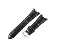 NKCVEZBW Compatibile con Cinturini Patek Philippe con Cinturino in Pelle di Mucca Nautilus Serie 5712G 5711 tacca 13 Cinturino da 25 mm(Black-ST-K20)