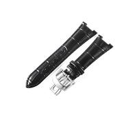 NKCVEZBW Compatibile con Cinturini Patek Philippe con Cinturino in Pelle di Mucca Nautilus Serie 5712G 5711 tacca 13 Cinturino da 25 mm(Black-ST-Z21)