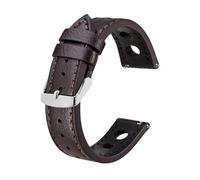 NKCVEZBW Compatibile con cinturino in pelle for orologio BISONSTRAP Rally da 18 mm, 20 mm e 22 mm, alla moda, compatibile con gli uomini, sostituisce i cinturini tradizionali.(Dark Brown,22mm)
