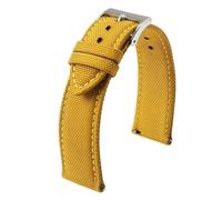NKCVEZBW Compatibile con cinturino sportivo a sgancio rapido in nylon bifacciale da 18 mm, 19, 20, 22, 24, compatibile uomo(MUSTARD YELLOW 1,21mm)