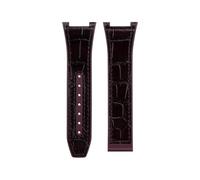 NKCVEZBW Materiale in gomma fluorurata, dimensioni 24x14 mm, compatibile con cinturino Omega Constellation serie 39/41, modello 131.33, stile Manhattan(Red,24-14MM_GOLD ROUND BUCKLE)