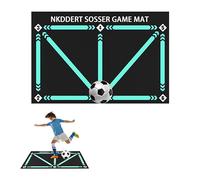 Nkddert - Tappetino da allenamento da calcio, 90 x 60 cm, per migliorare il gioco del calcetto, per migliorare la formazione di dribbling, oggetti di scena ausiliari, per interni ed esterni, tappetino