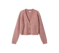 NAME IT Nkfholly Boxy Short Knit Card Noos Maglione Cardigan, Deauville Mauve, 134/140 cm Bambina