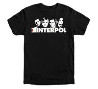 NKFTYTIUU Interpol Band Team on Paul Bank Daniel Kessler Turn On The Bright Lights T ShirBlackS