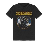 NKFTYTIUU Men's Scorpions Big City Tee T Shirt Small Blacks