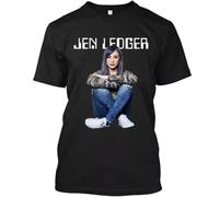 NKFTYTIUU ! Popular Jen Ledger English Retro Graphic Logo T Shirt SIZEBlackXXL