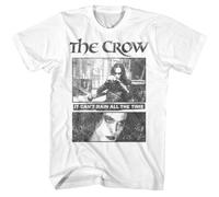 NKFTYTIUU The Crow 94 Movie It Can't Rain all The Time Photo Blocks Men's T ShirtWhiteXL