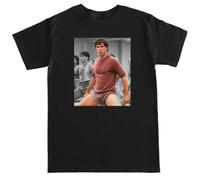 NKFTYTIUU Travolta Dance Perfect John Movie Film Funny Mens T SHIRTBlackL