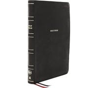 NKJV, Thinline Reference Bible, Leathersoft, Black, Red Letter, Comfort Print