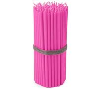 NKlaus - 100x candele a bastoncino rosa senza fuliggine senza gocciolamento sottili L 16cm cera di paraffina premium 36120