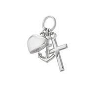 NKlaus 11 mm Fede Amore Speranza in argento Sterling 925 o 333,585 giallo oro e oro bianco 333