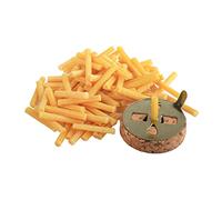 NKlaus 2 pezzi SET 10g (circa 80 pezzi) stoppino per lampada a olio in vera cera d'api e 1x porta stoppino galleggiante da 3cm 40804