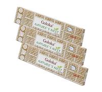 NKlaus 3 bastoncini di incenso Goloka Natures Nest 45 g - incenso arrotolato a mano dall'India con profumo naturale terroso, ideali per meditazione, rituali o relax