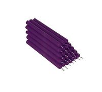 NKlaus 36335 - 25 candele da tavola viola senza fuliggine, 12 cm