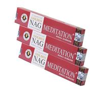 NKlaus 3X Golden Nag Meditation Incense Sticks 45g - Handcrafted Indian Incense for Inner Peace, Clarity, and Spiritual Practice