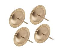 NKlaus 4x corona d'avvento piatto candela Ø7cm corona piatto avvento ottone oro decorazione di Natale 10653
