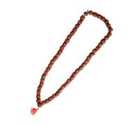 NKlaus 5 Face Real Rudraksha Japa Mala Catena 54+1 Perle per Meditazione Spirituale 15757, Legno
