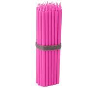 NKlaus - 50x candele a bastoncino rosa senza fuliggine senza gocciolamento sottili L 16cm cera di paraffina premium 36120