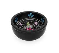NKlaus 7,5 cm ciotola per incenso Mahima in pietra ollare nero colorato incenso ed erbe 14015