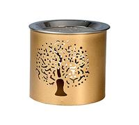 NKlaus bruciatore di incenso in ferro modello albero oro altezza: 6cm modalità di funzionamento tea light per incenso 10903