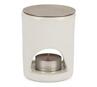 NKlaus Bruciatore d'incenso in lamiera d'acciaio inox bianco per incenso erbe incenso fatto a mano 2598