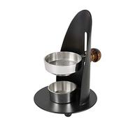 NKlaus bruciatore d'incenso regolabile in altezza con manico in legno laccato nero argento per resine e incensi modalità di funzionamento tealight 4016