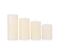 NKlaus Candele dell'Avvento rustiche color crema, set da 4 pezzi, Ø 6 cm, candele in cera per decorazioni natalizie, corona dell'Avvento e decorazione da tavolo, lunga durata