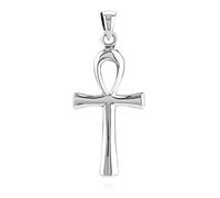 NKlaus ciondolo a catena Ankh curvo in argento 925 32x15mm simbolo egiziano in argento 11122